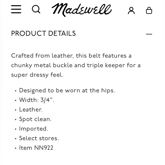 Madewell Triple Metal Keeper Belt - Picture 2 of 7